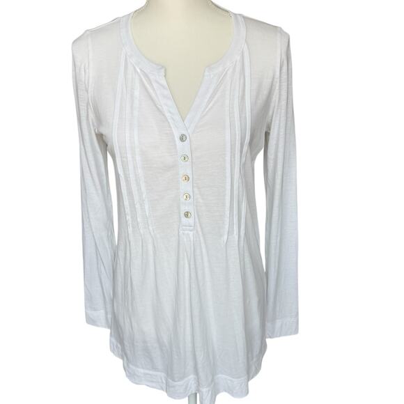 J. JILL Top Womens S White Lightweight 100% Cotton Breathable Natural Fiber - Picture 2 of 10